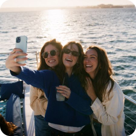 girls having fun on athena